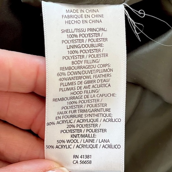 LAUREN RALPH LAUREN Toggle Puffer Down Coat Army Green - Picture 9 of 10